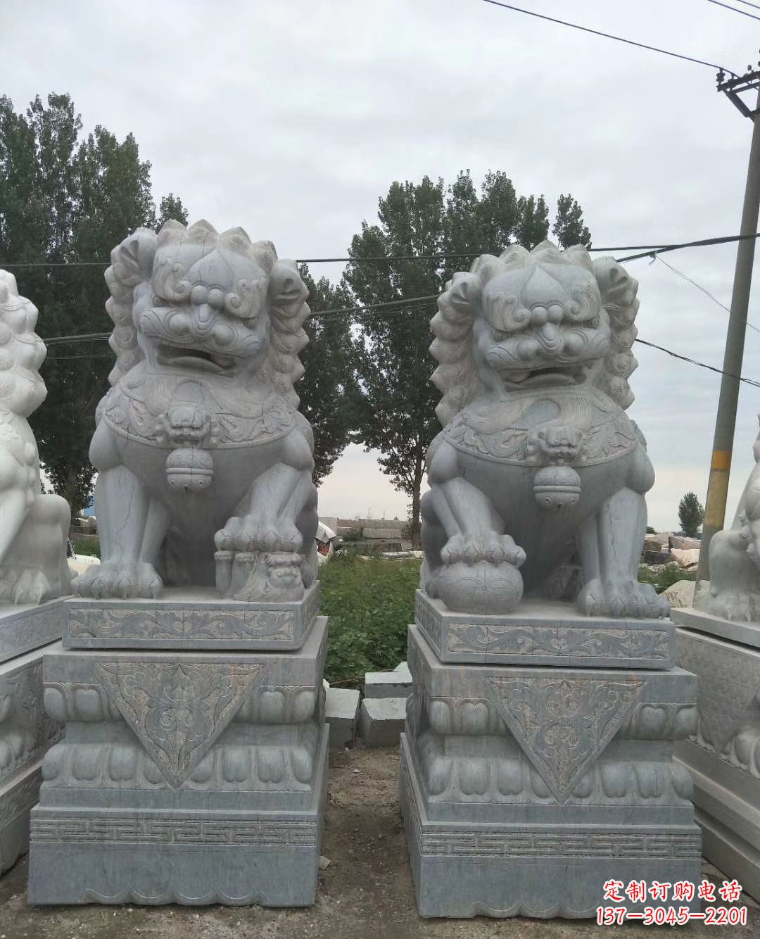 信阳3米高青石狮子