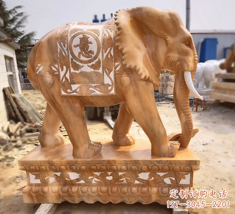 信阳雕刻石雕大象