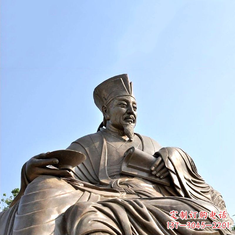 信阳历史名人北宋文坛领袖欧阳修铸铜雕塑