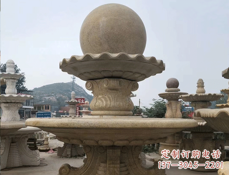 信阳石雕汉白玉喷泉