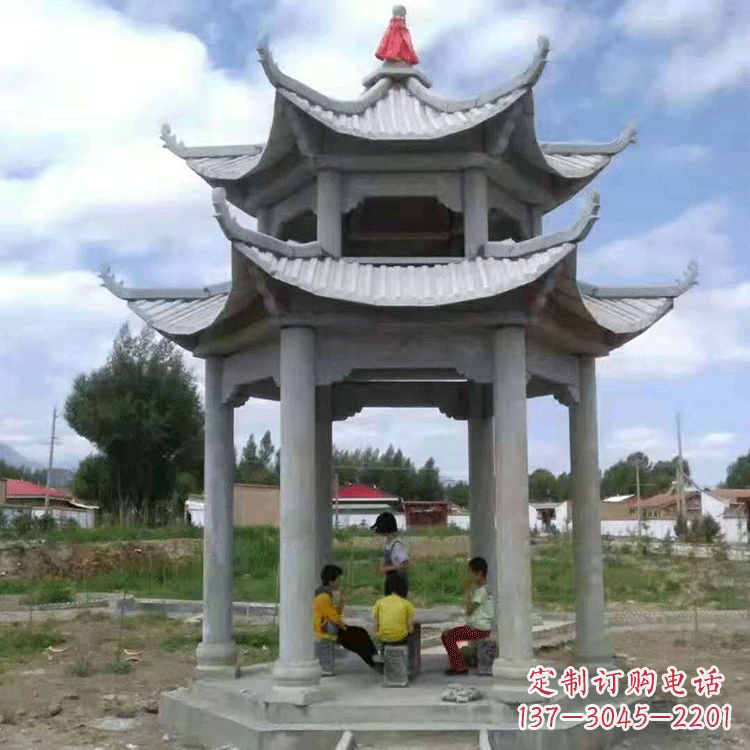 信阳中式庭院石凉亭