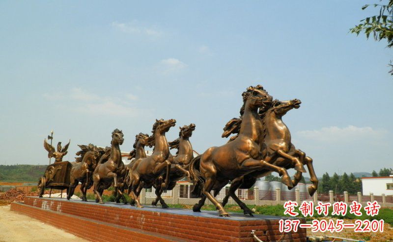 信阳阿波罗战车广场景观铜雕 (3)