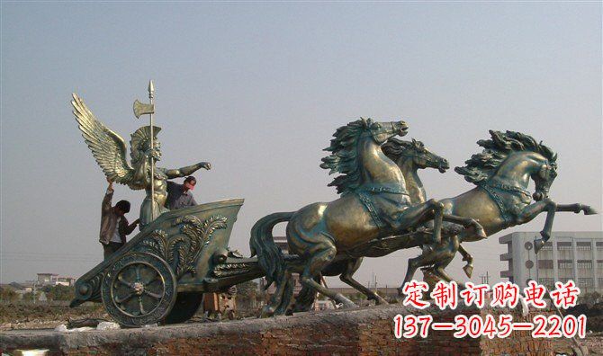 信阳阿波罗战车广场景观铜雕 (2)