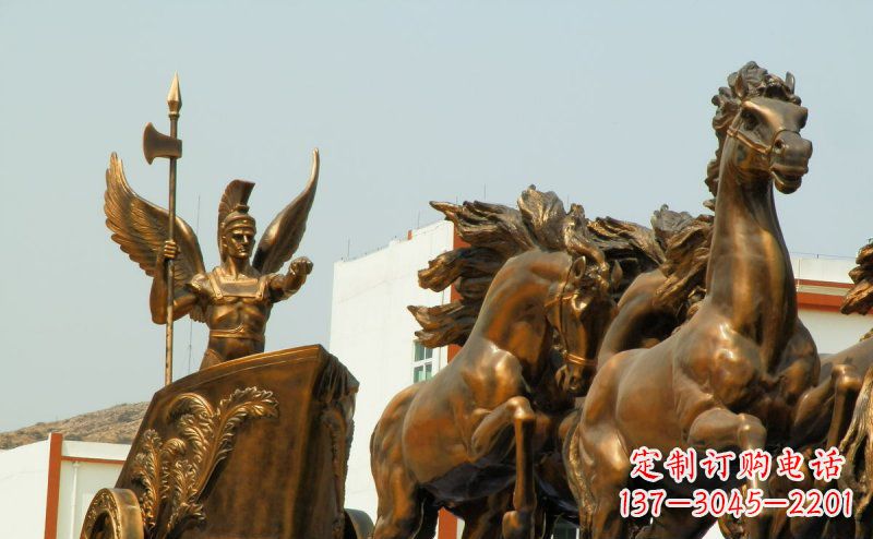 信阳阿波罗战车广场景观铜雕