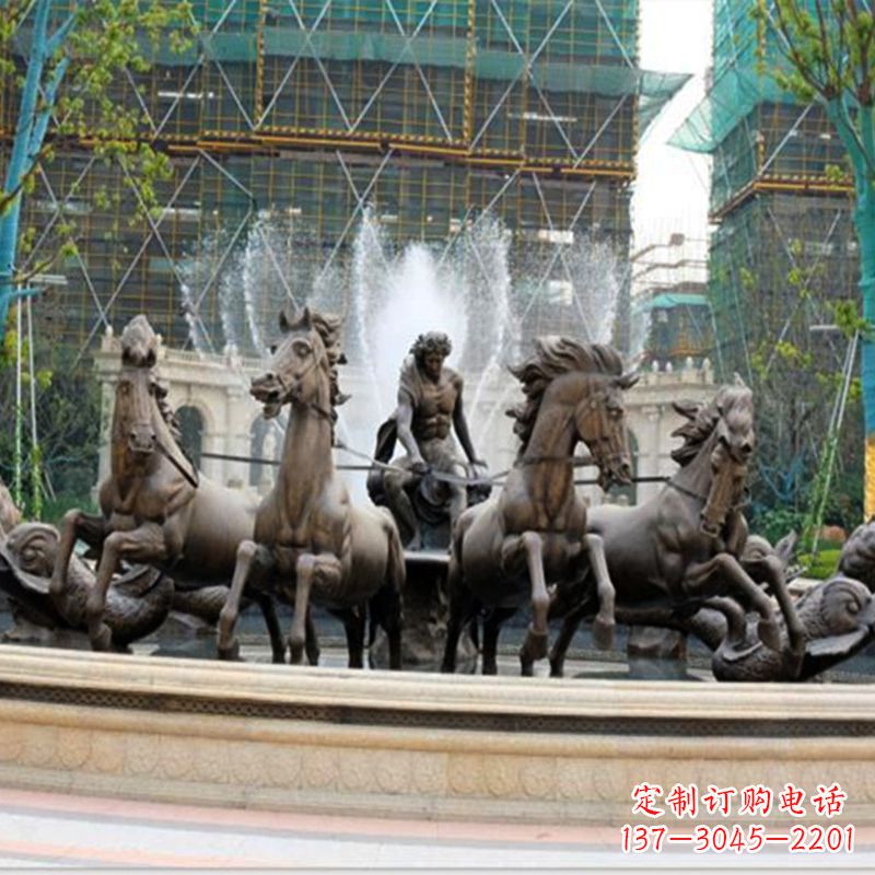 信阳阿波罗战车水景喷泉装饰景观雕塑