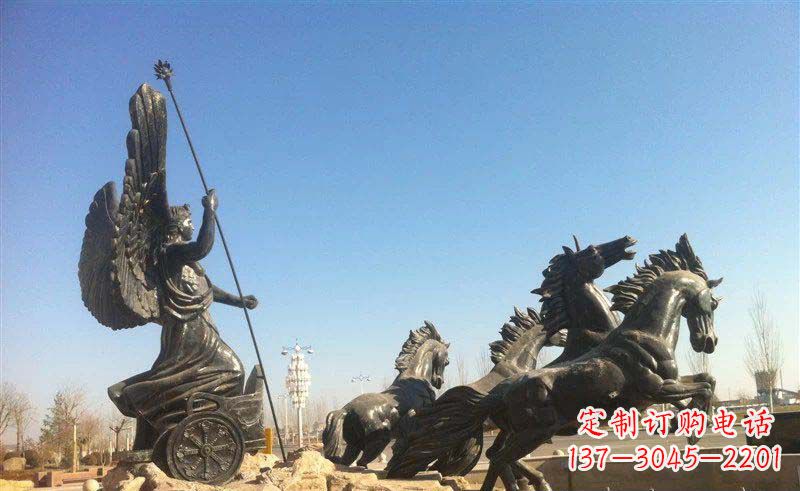 信阳阿波罗战车小区景观铜雕 (2)