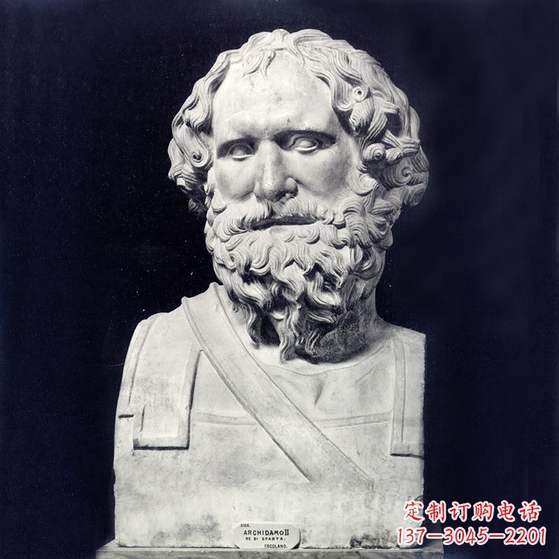 信阳阿基米德石雕头像传承古典美学