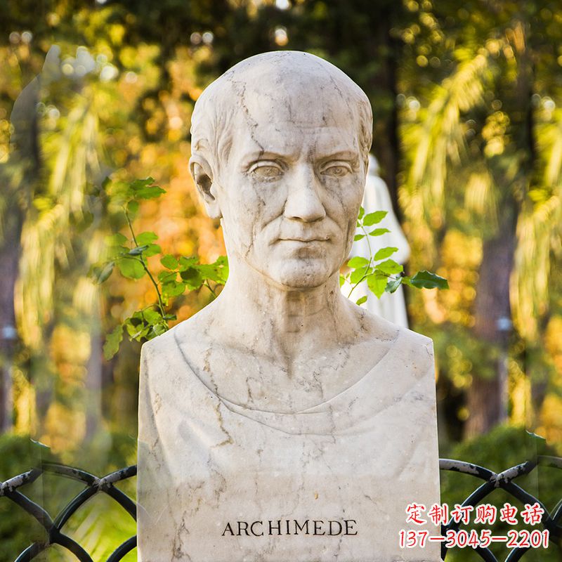 信阳阿基米德头像雕塑让伟大思想永恒镌刻