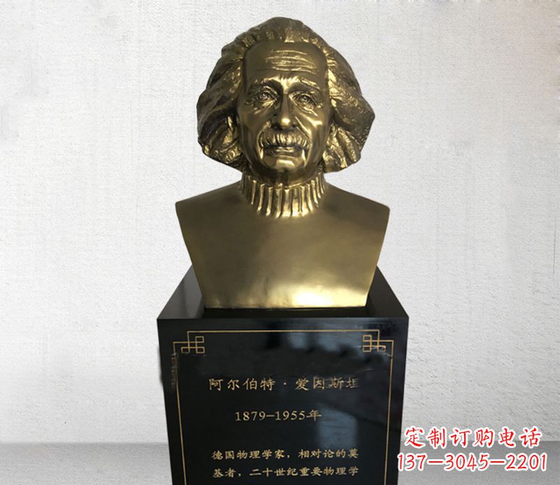 信阳爱因斯坦胸像铜雕让伟大思想永恒流传