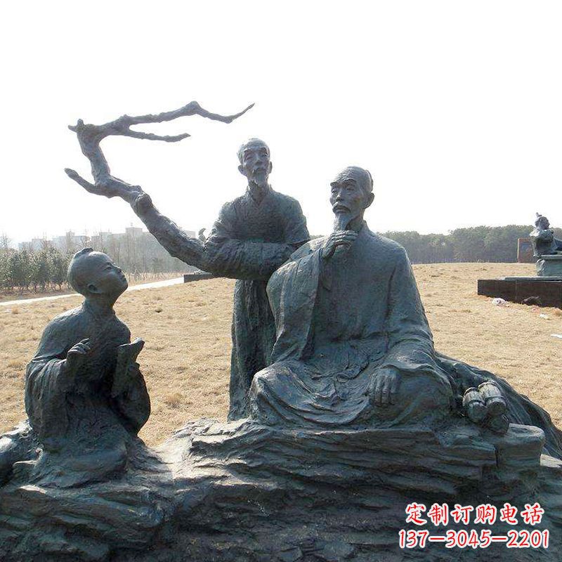 信阳八大山人景观小品雕塑-公园历史名人著名画家朱耷情景雕塑