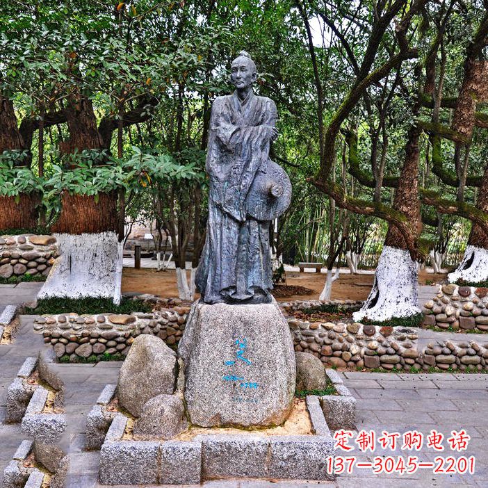 信阳朱耷——中国古代历史名人著名画家铜雕像