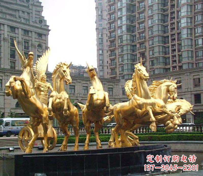 信阳八马群阿波罗铜雕