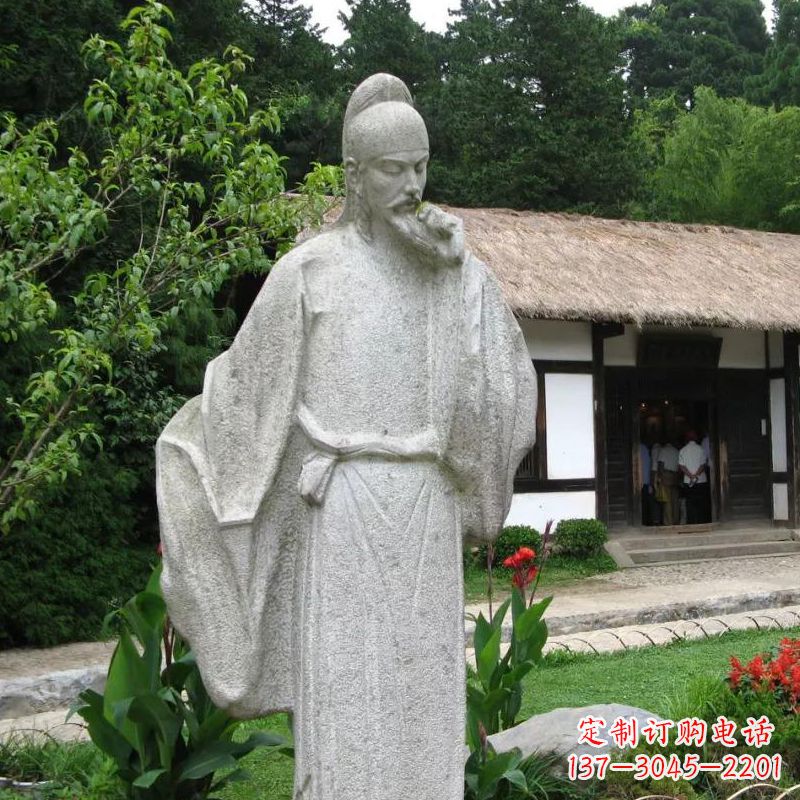 信阳白居易石雕塑像传承中国古代文化精髓