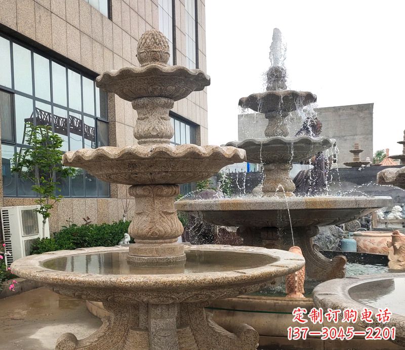 信阳“白麻石质天然喷泉雕塑”