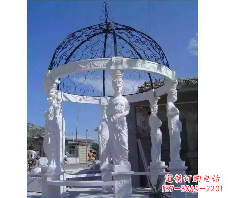 信阳白色欧式石头凉亭