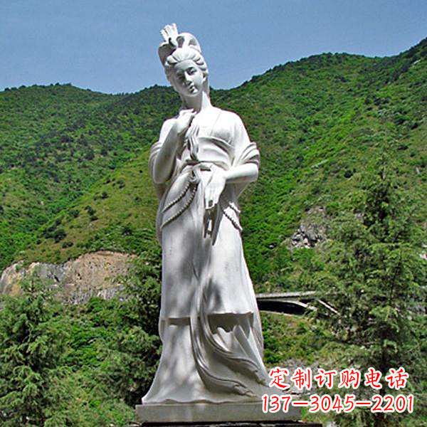 信阳褒姒汉白玉石雕像-中国古代(西周时期)美女雕塑