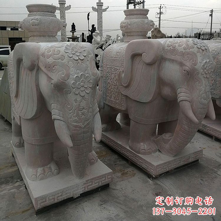 信阳宝瓶(保平安)石雕大象