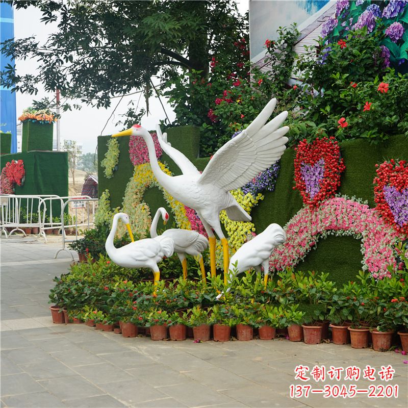 信阳仙鹤玻璃钢雕塑