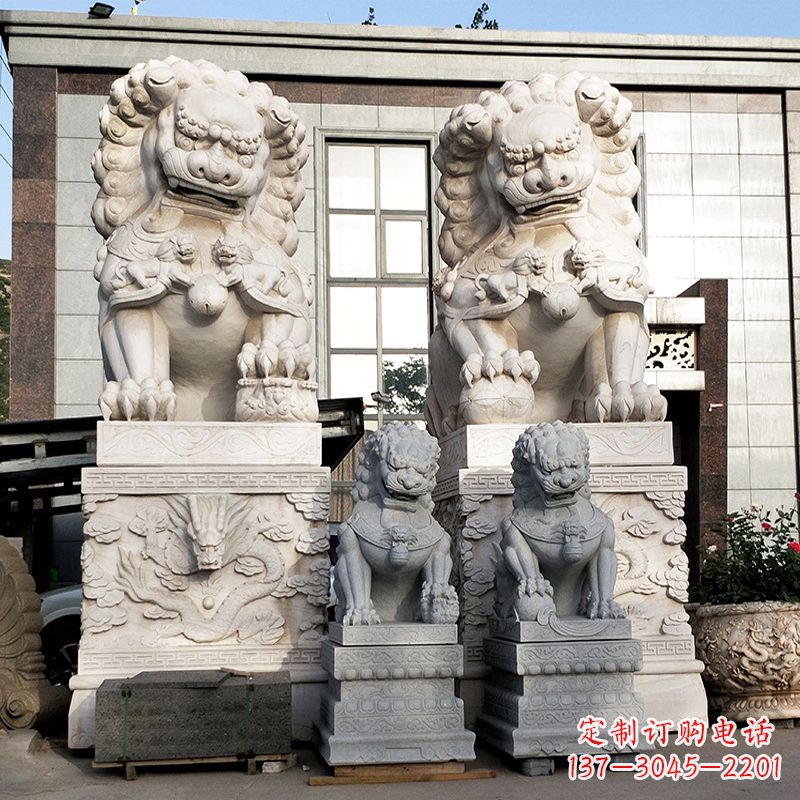 信阳石狮子雕塑——守护家园的看门神