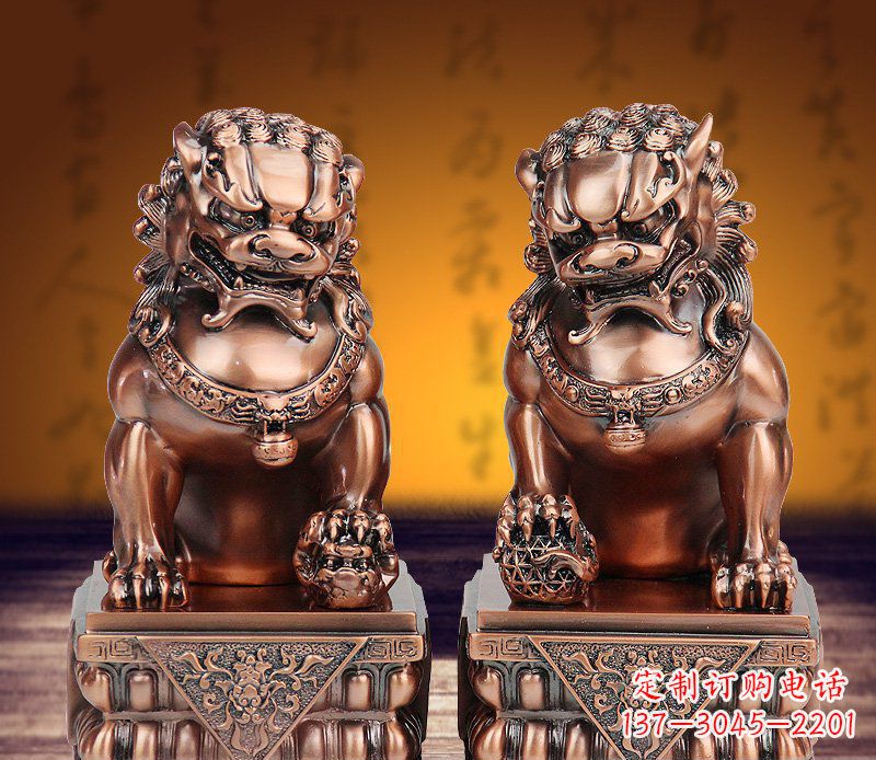 信阳狮子铜雕精美绝伦