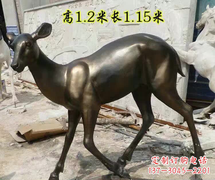 信阳灵动的小鹿铜雕