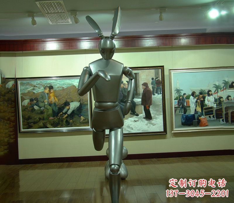 信阳新颖可爱的“跳跃兔子雕塑”