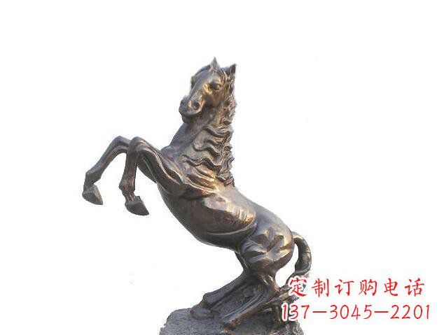 信阳精美的奔腾马铜镀铜动物雕塑