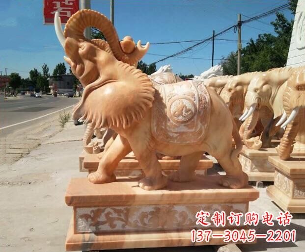 信阳大象石雕，给你美好的祝愿