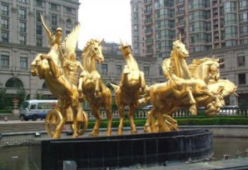 信阳阿波罗战车喷泉铜雕