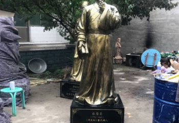 信阳白居易仿铜雕像经典中国古代诗人的艺术再现