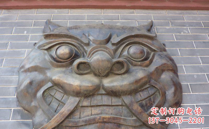 信阳狴犴古代神兽铜浮雕