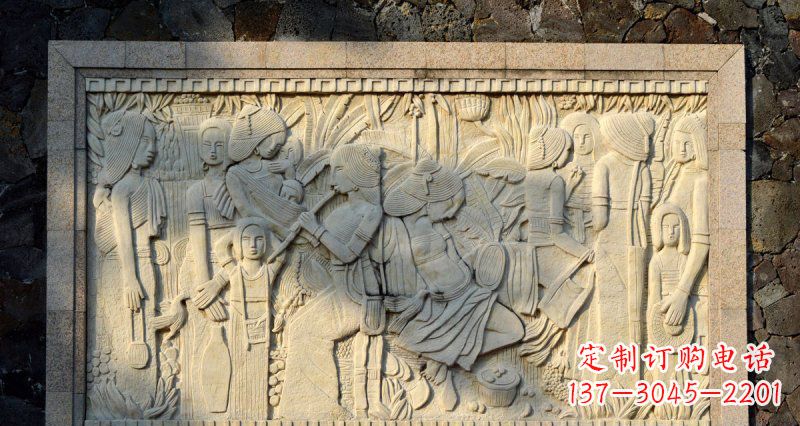 信阳女人之石抽象浮雕壁画