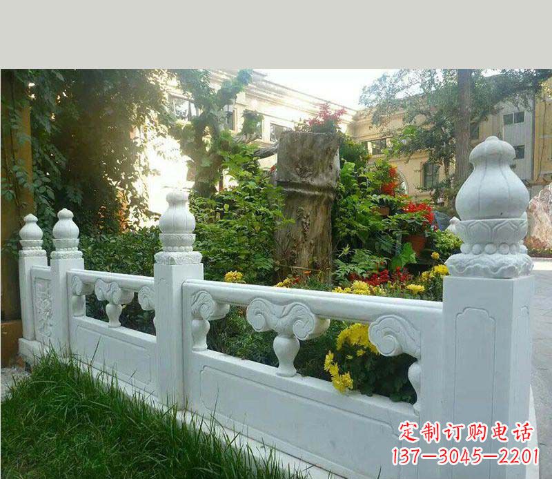信阳别墅汉白玉栏板景观石雕