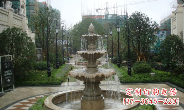 信阳别墅景观大型喷泉石雕 (2)