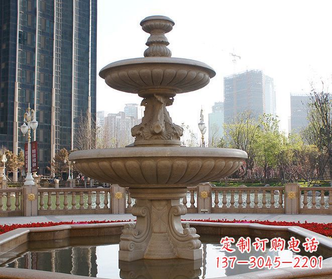 信阳别墅景观大型喷泉石雕