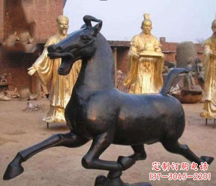 信阳别墅景观动物马铜雕塑_1