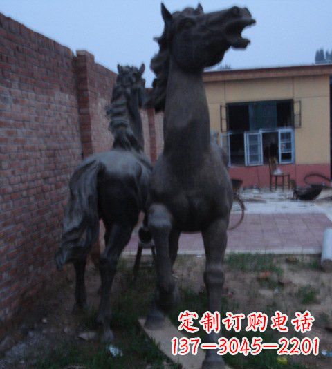 信阳别墅景观动物马铜雕塑_2