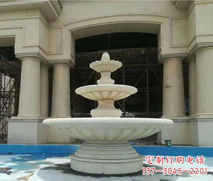 信阳别墅景观多层喷泉石雕 (3)