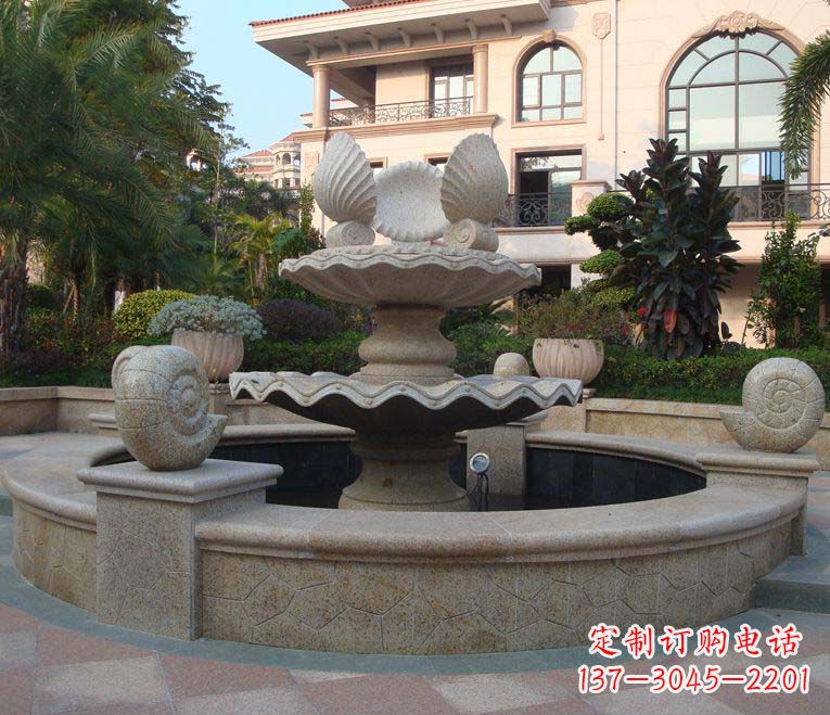 信阳别墅景观多层喷泉石雕