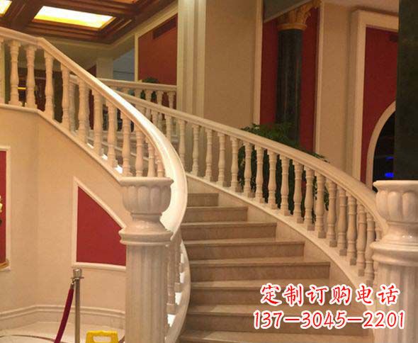 信阳别墅景观汉白玉石栏杆石雕