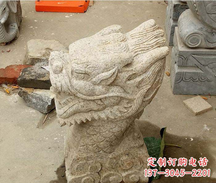 信阳别墅景观龙头喷泉石雕