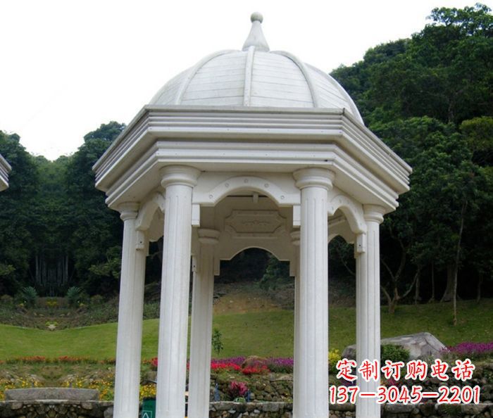 信阳别墅景观欧式石雕凉亭 (2)