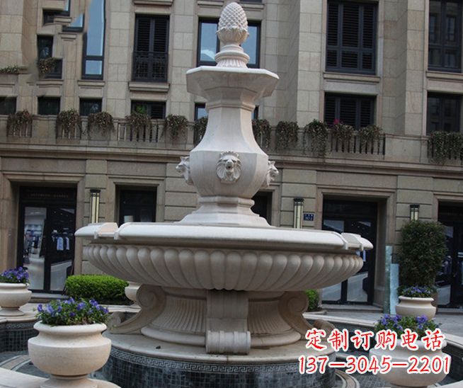 信阳别墅景观石雕大理石喷泉