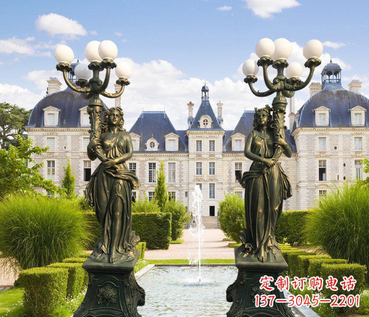 信阳优雅女性铜雕塑