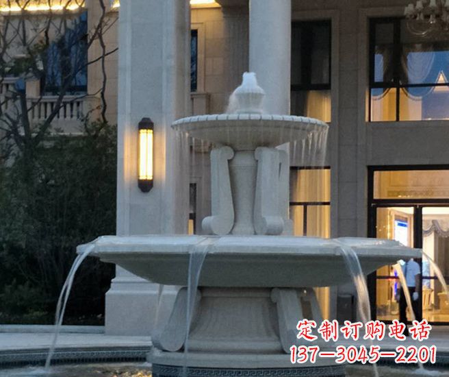 信阳别墅景观小区喷泉石雕