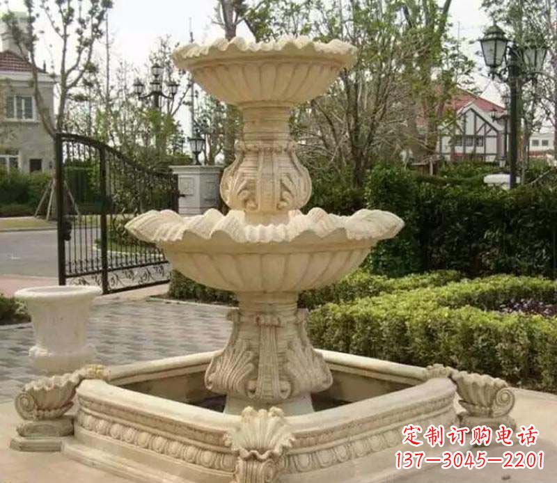 信阳优雅精致的喷泉石雕