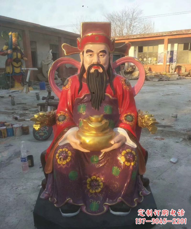 信阳财神玻璃钢彩绘