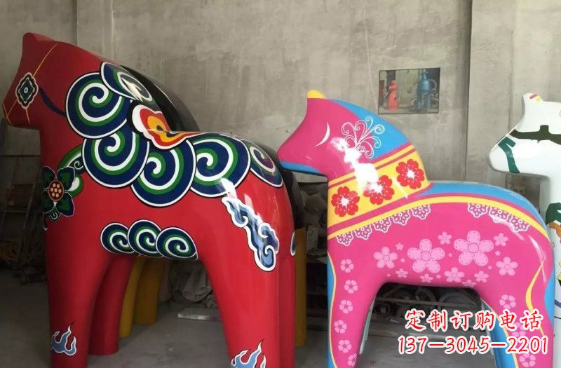 信阳新颖独角兽彩绘玻璃钢装饰品