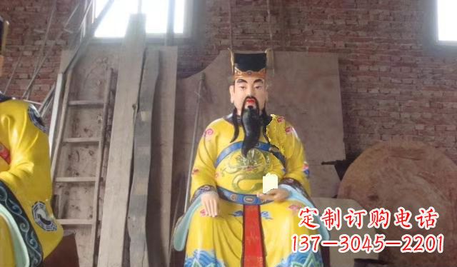 信阳玻璃钢彩绘文财神寺庙神像雕塑