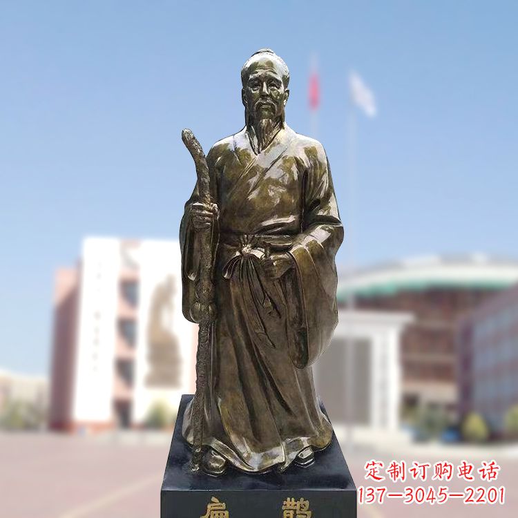 信阳玻璃钢仿铜扁鹊雕塑